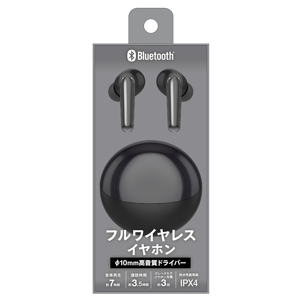 多摩電子工業FFBS84Kの完全ワイヤレスイヤホンと充電ケース