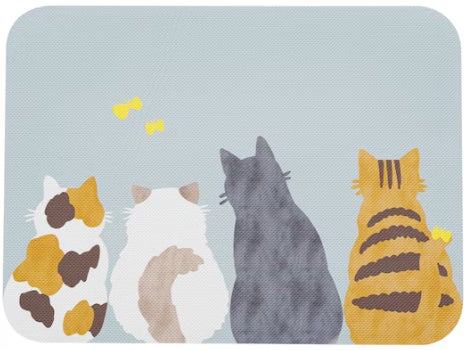 ニトリ 吸水がいい やわらかいバスマット CATS NA04